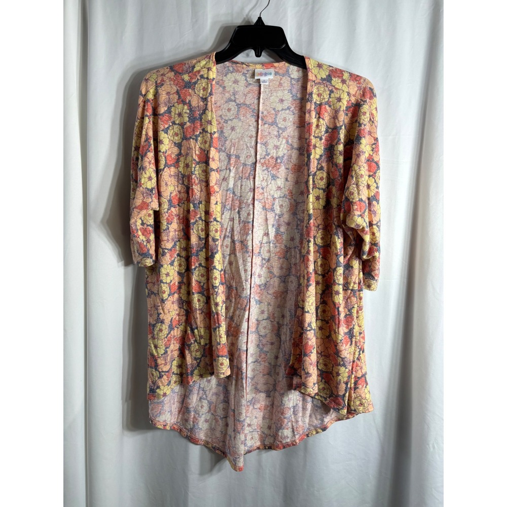 LuLaRoe Floral Kimono Cardigan Women's Size S Open Front Lightweight‎